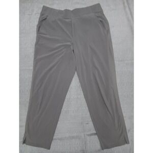 Athleta Women's Gray Capri Pants Size 12 Side Slits Stretch Comfort‎ Athleisure